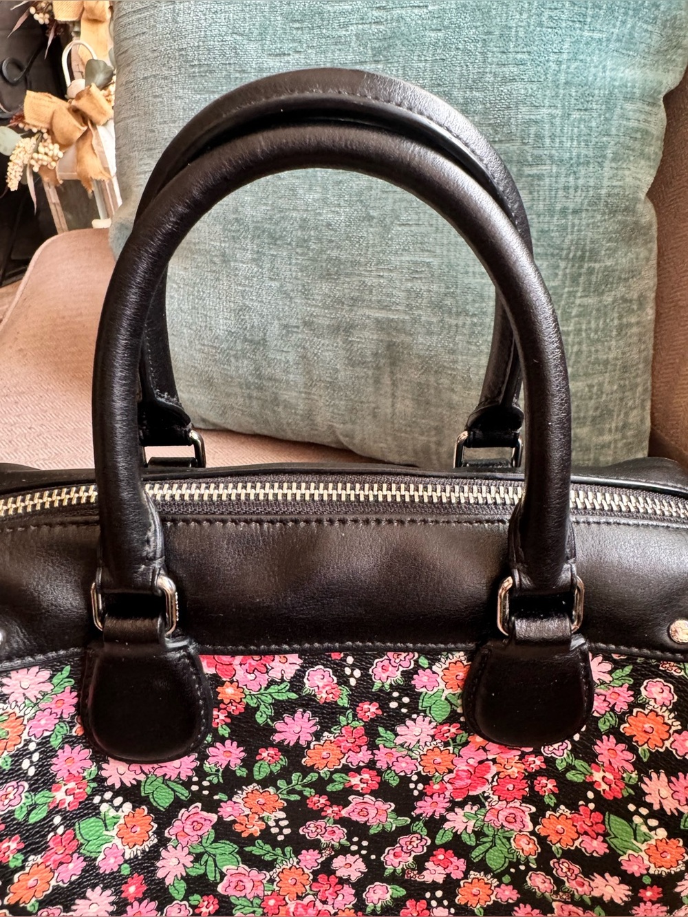 Coach Mini Bennett Satchel in “Posey” Pattern (F57882) - Picture 7 of 16